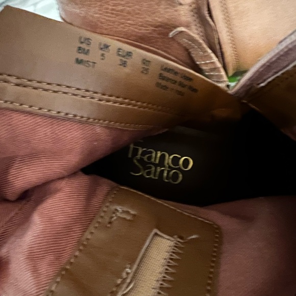 ✨Sold✨Franco Sarto leather zip up ankle dark tan boot size 8 - Picture 3 of 8